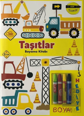 Taşıtlar Boyama Kitabı - Minik Ressamlar