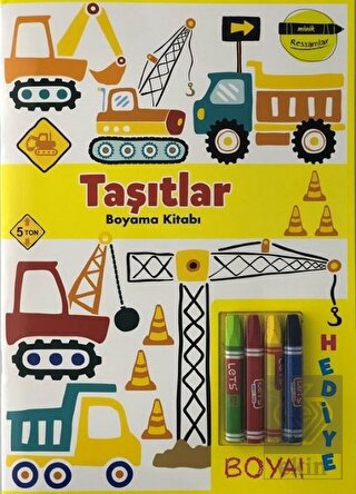 Taşıtlar Boyama Kitabı - Minik Ressamlar