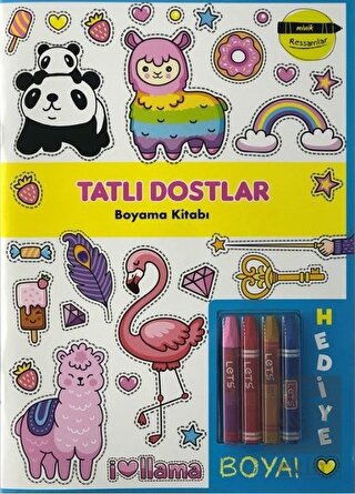 Tatlı Dostlar Boyama Kitabı - Minik Ressamlar