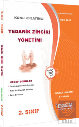 Tedarik Zinciri Yönetimi (Bahar Dönemi) Konu Anlat