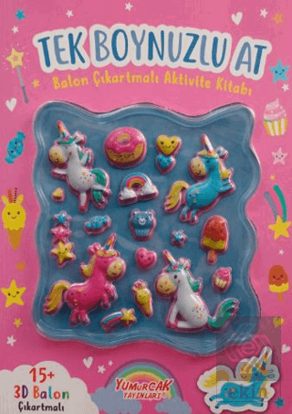 Tek Boynuzlu At Balon Çıkartmalı Aktivite Kitabı