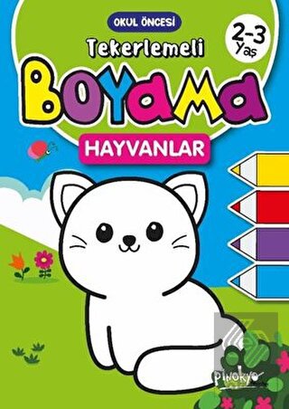 Tekerlemeli Boyama Hayvanlar 2 - 3 Yaş