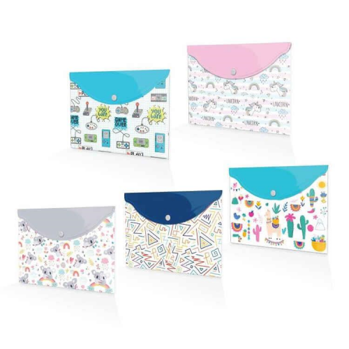 TEMAT TİCON DESENLİ ÇITÇITLI ZARF DOSYA