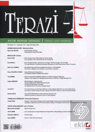 Terazi Aylık Hukuk Dergisi Sayı:104 Nisan 2015