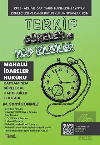 Terkip Mahalli İdareler Hukuku Kapsamında Süreler