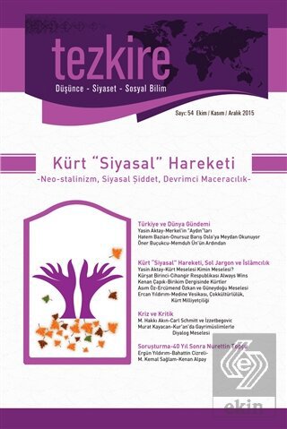 Tezkire Dergisi Sayı : 54 Ekim-Kasım-Aralık 2015