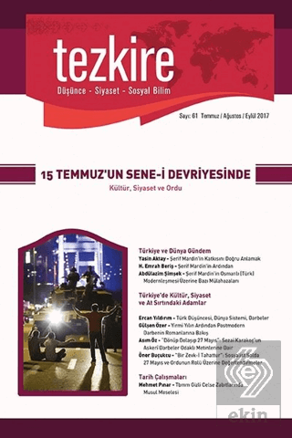 Tezkire Dergisi Sayı : 61 Temmuz - Ağustos - Eylül