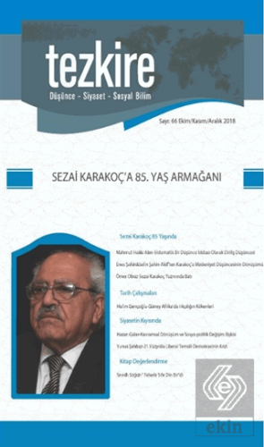 Tezkire Dergisi Sayı: 66 Ekim - Kasım Aralık 2018