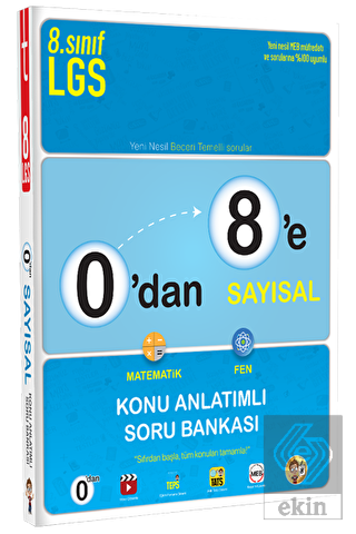 Tonguç 8. Sınıf LGS 0 dan 8 e Sayısal Konu Anlatımlı Soru Bankası