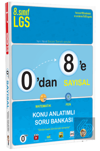Tonguç 8. Sınıf LGS 0 dan 8 e Sayısal Konu Anlatımlı Soru Bankası
