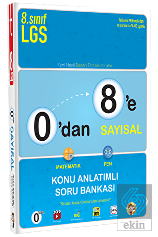 Tonguç 8. Sınıf LGS 0 dan 8 e Sayısal Konu Anlatımlı Soru Bankası