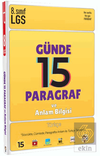 Tonguç 8. Sınıf LGS Günde 15 Paragraf ve Anlam Bilgisi Soru Bankası