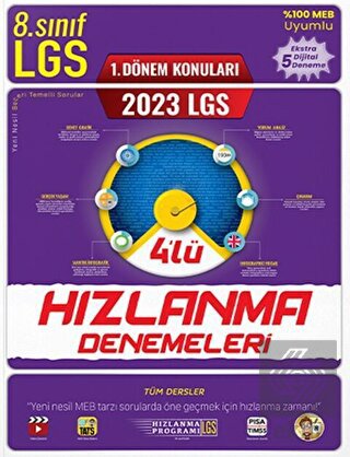 Tonguç Akademi 2023 8. Sınıf LGS 1. Dönem 4 lü Hız