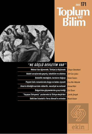 Toplum ve Bilim Dergisi Sayı: 171/ 2025