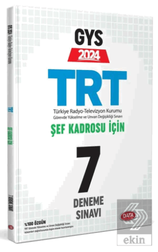 TRT Şef Kadrosu İçin GYS 7 Deneme Sınavı