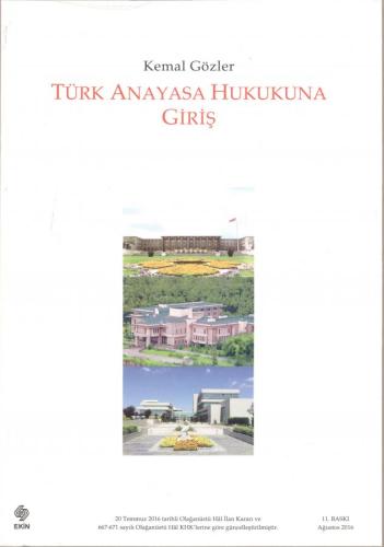 Türk Anayasa Hukukuna Giriş 11.Baskı