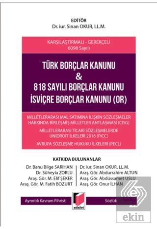 Türk Borçlar Kanunu ve 818 Sayılı Borçlar Kanunu İ