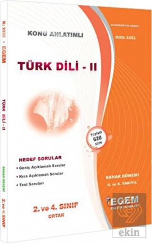 Türk Dili-2 Bahar Dönemi Konu Anlatımlı Soru Banka