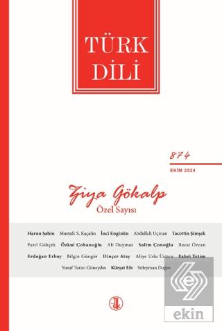 Türk Dili Dergisi Sayı: 874 Ekim 2024