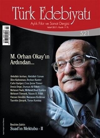 Türk Edebiyatı Dergisi Sayı : 521 Mart 2017
