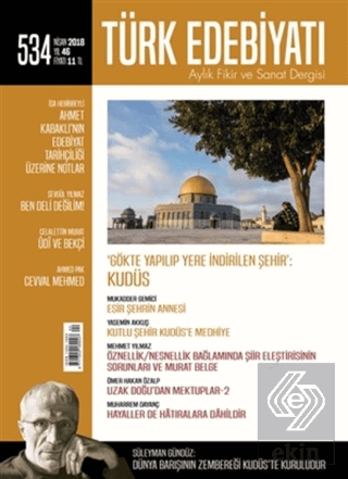 Türk Edebiyatı Dergisi Sayı : 534 Nisan 2018