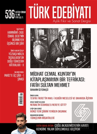 Türk Edebiyatı Dergisi Sayı : 536 Haziran 2018