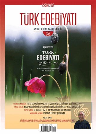Türk Edebiyatı Dergisi Sayı: 553 Kasım 2019