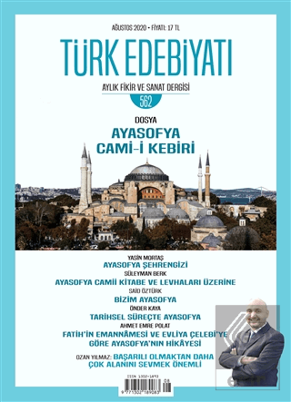 Türk Edebiyatı Dergisi Sayı: 562 Ağustos 2020