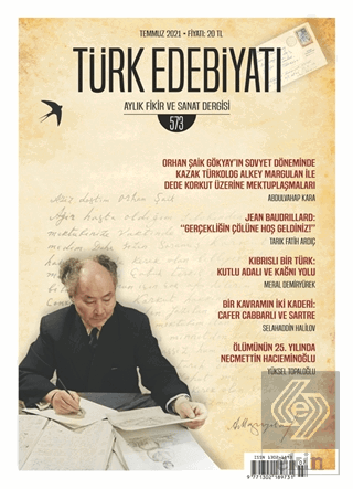 Türk Edebiyatı Dergisi Sayı: 573 Temmuz 2021