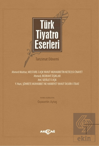 Türk Tiyatro Eserleri 1 Tanzimat Dönemi