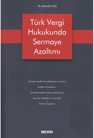 Türk Vergi Hukukunda Sermaye Azaltımı