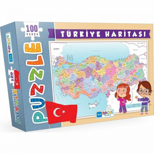 Türkiye Haritası - Puzzle 100 Parça