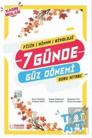 TYT AYT 7 Günde Güz Dönemi Fizik-Kimya-Biyoloji So