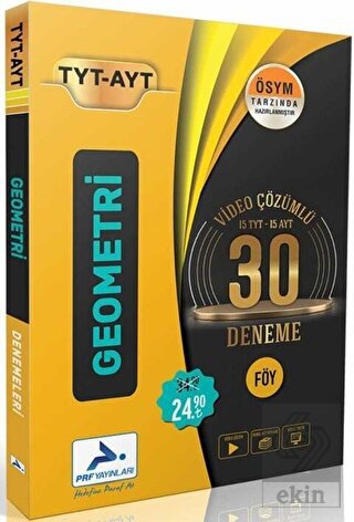 TYT AYT Geometri Video Çözümlü 30 Deneme