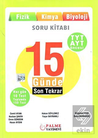 TYT AYT Öncesi 15 Günde Son Tekrar Soru Kitabı
