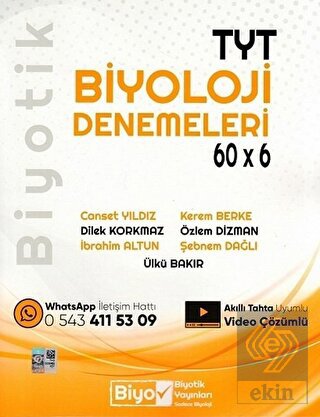 Biyotik Tyt Deneme (60*6) Biyoloji - 2025