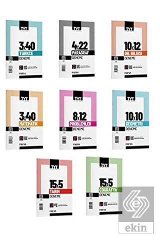 TYT Eşit Ağırlık Branş Deneme Sınavı Seti 8 Kitap
