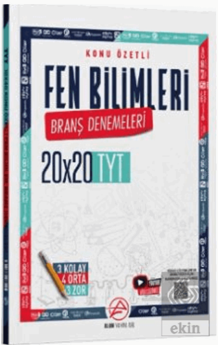 TYT Fen Bilimleri Konu Özetli 20 x 20 Branş Denemeleri Kollektif Alan 