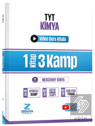 TYT Kimya 1 Kitap 3 Kamp Video Ders Kitabı Kolektif Zeduva Yayınları S