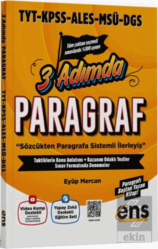 TYT KPSS ALES MSÜ DGS Paragraf 3 Adımda Konu Özetli Soru Bankası