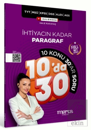 TYT MSÜ KPSS DGS ALES AGS İhtiyacın Kadar Paragraf 10 Konu 30ar Soru H