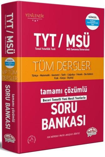 TYT - MSÜ Tüm Dersler Tamamı Çözümlü Soru Bankası
