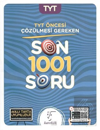 TYT Öncesi Çözülmesi Gereken Son 1001 Soru