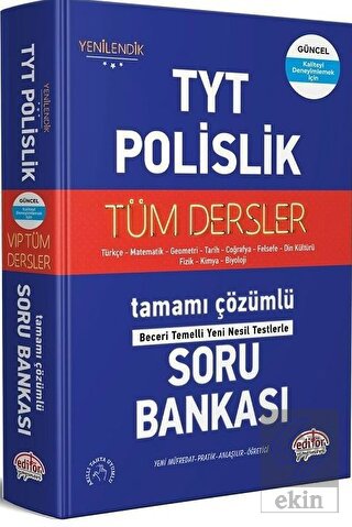 TYT - Polislik Tüm Dersler Tamamı Çözümlü Soru Ban
