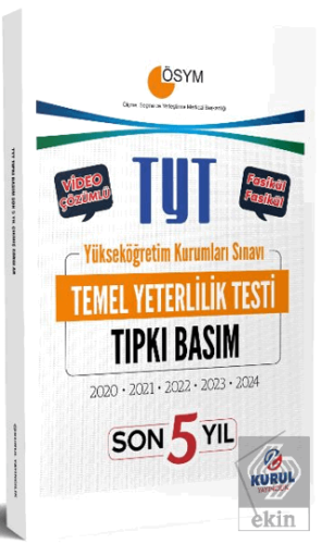 TYT Son Yıl Tıpkı Basım Çıkmış Sorular ve Video Çözümleri Kolektif Kur