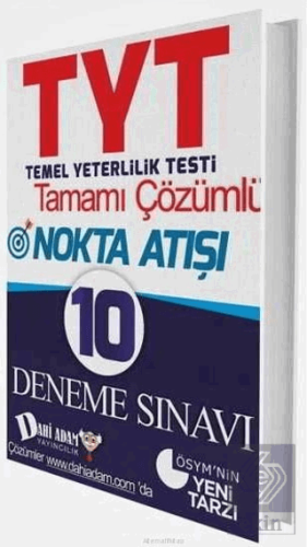 TYT Tamamı Çözümlü Nokta Atışı 10 Deneme Sınavı