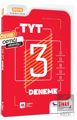 Sınav Yayınları TYT Tamamı Video Çözümlü 3 Deneme