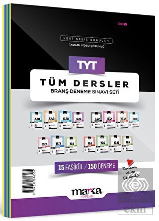 TYT Tüm Dersler Branş Deneme Sınavı Seti 15 Kitap