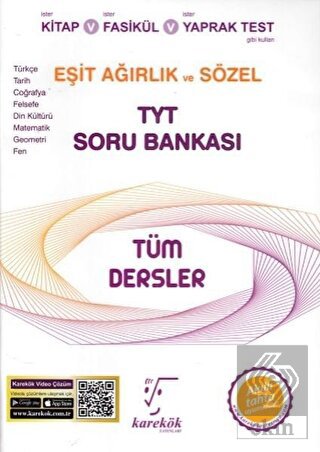 TYT Tüm Dersler Eşit Ağırlık ve Sözel Soru Bankası