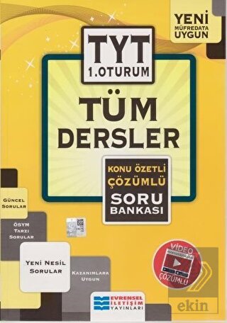 TYT Tüm Dersler Konu Özetli Çözümlü Soru Bankası 1